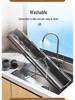 Wall-Mounted Kitchen Storage Rack: Multi-Function Chopstick Holder & Seasoning Organizer, Punch-Free Installation.
