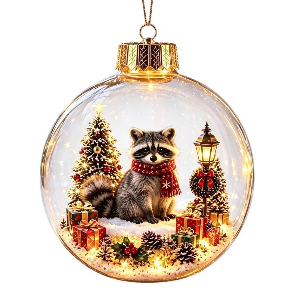 Transparent Christmas Ball Ornament Lightweight Holiday Tree Decor Family Dinner