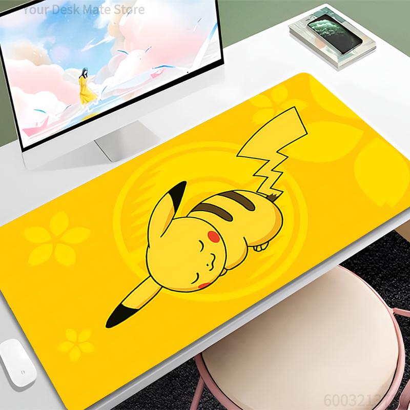 Gaming Mouse Pad P-Pokemon P-Pikachu Large Computer Mousepad Desk Mat PC Anime Carpet Keyboard Gamer Accessories Table