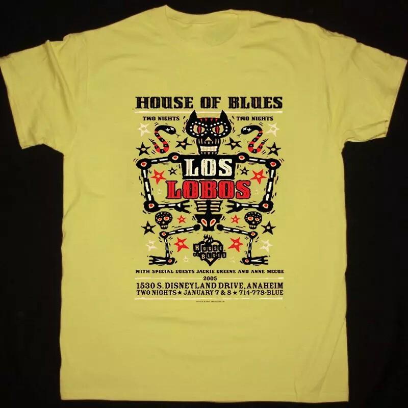 Koncert kapely Los Lobos Dům blues Tričko Plná velikost S-4XL BL1423