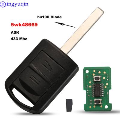 Jingyuqin 2BT Remote Key for 5WK48668 for AGILA MERIVA ASTRA CORSA C COMBO VAN TIGRA VECTRA ASK 433.9MHz with ID40 Chip for Opel