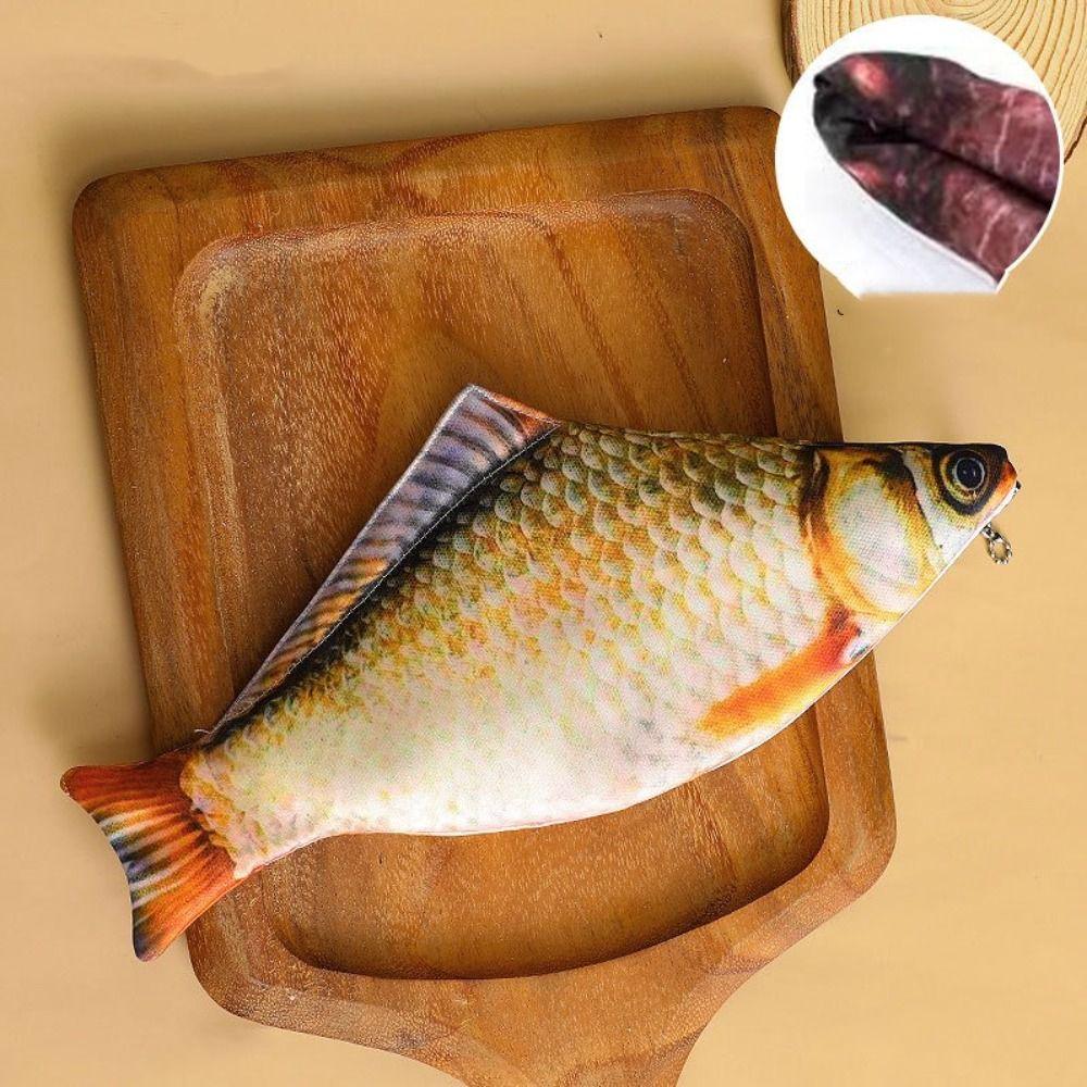 

Имитация рыбы Форма рыбы Сумка для ручек Милый дизайн Сумка для хранения канцелярских товаров Пенал для пиццы Школа B