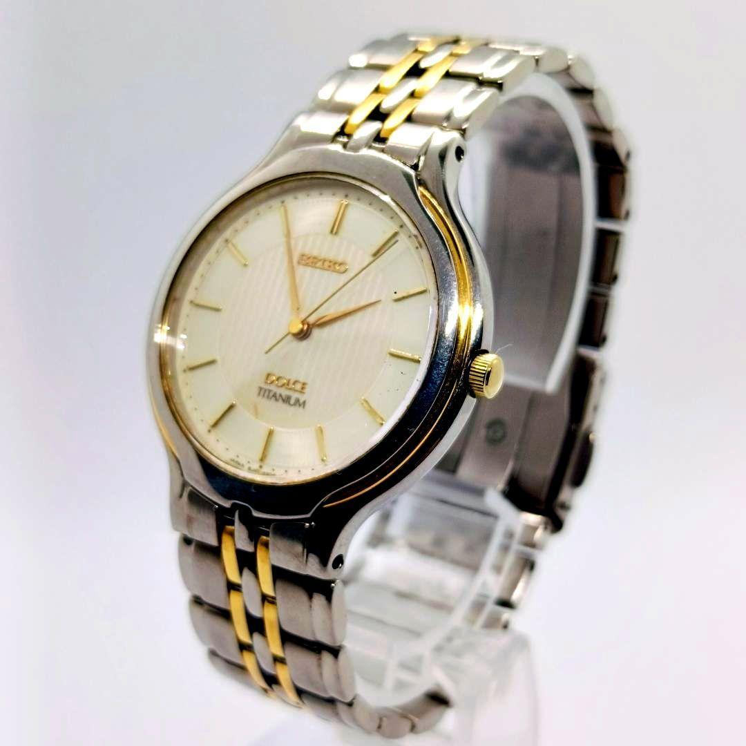 Used Working item SEIKO DOLCE 8J41-6120 Titanium watch