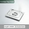 Stainless Steel Food Pan GN Pan with Lid 32.5 cm x 26.5 cm Rectangular Tray Basin Square Basin Thickened Food Storage Container