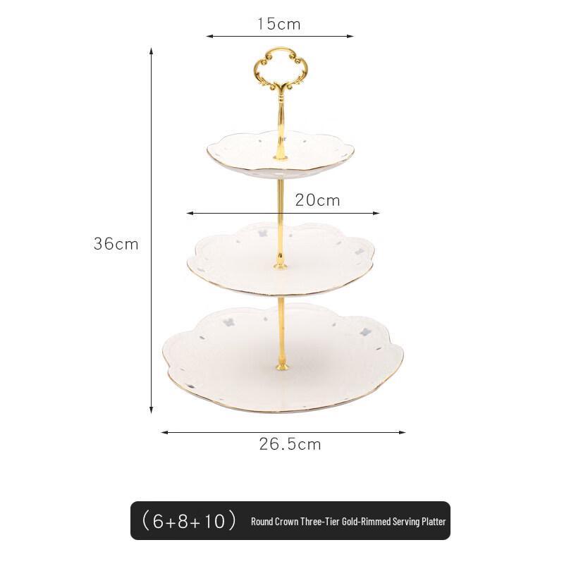 Elegant Multi-Layer Ceramic Dessert Stand