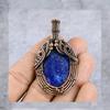 Lapis Lazuli Copper Pendant Copper Wire Wrapped Gemstone Pendant Copper Jewelry Designer Pendant Gifts For Wife, Unique Gifts For Mother