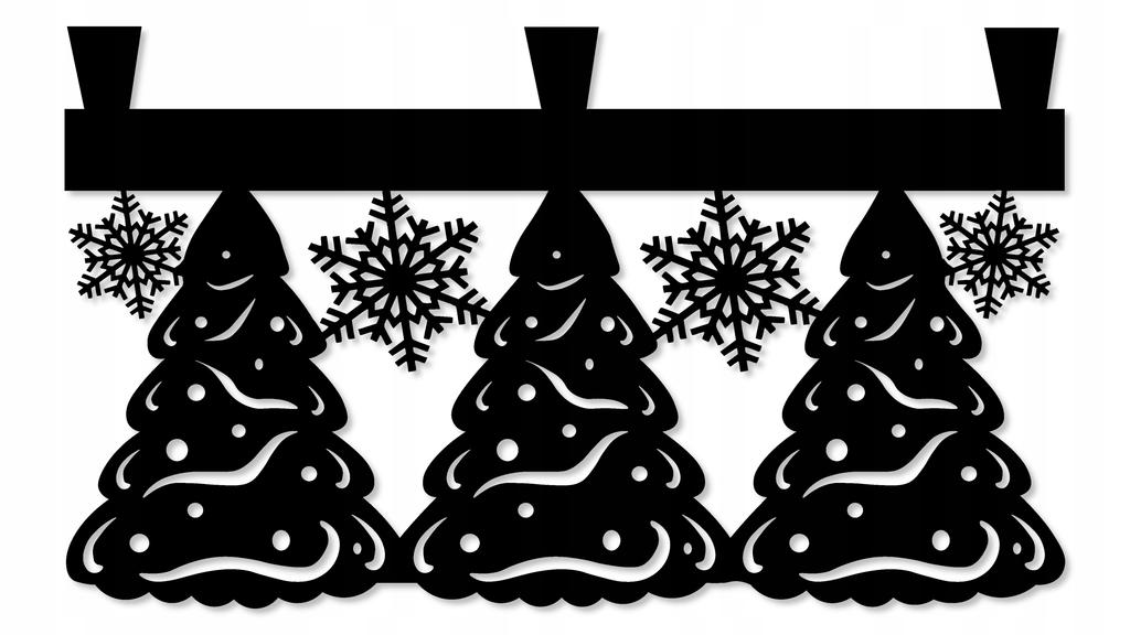 Christmas tree snowflake curtain pelmet Christmas nar PATKI 60x35