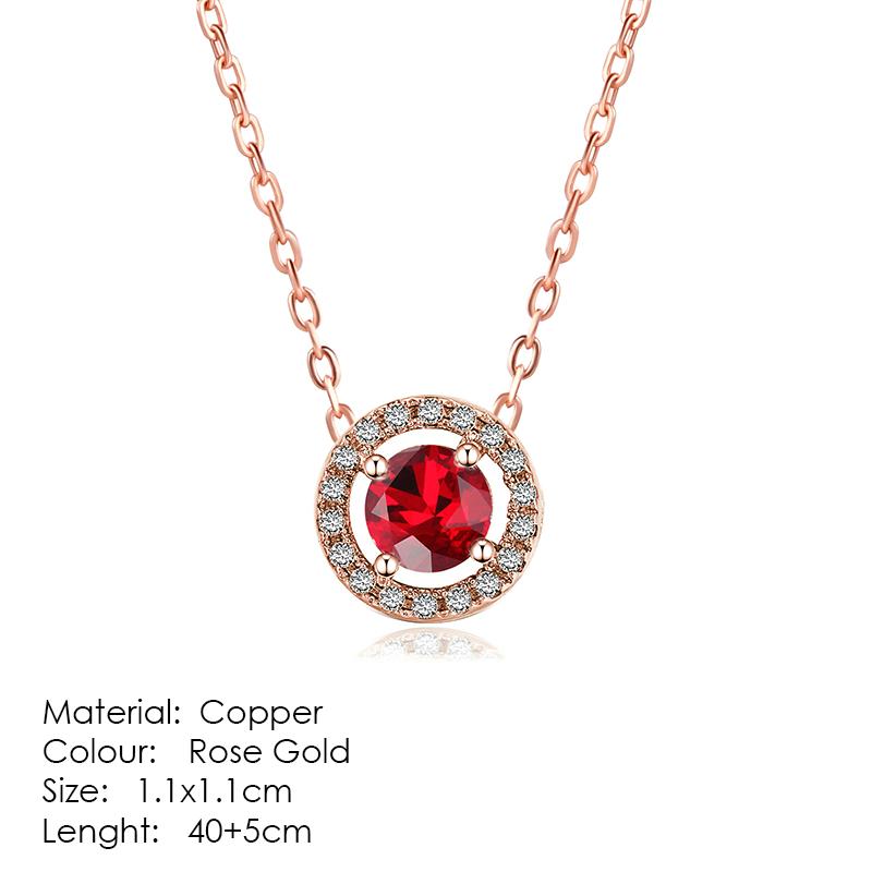 Fashion Crown Pendant Necklace for Women Retro Vintage Classic Rose Gold Cubic Zirconia Chain On Neck Trendy Jewelry N390