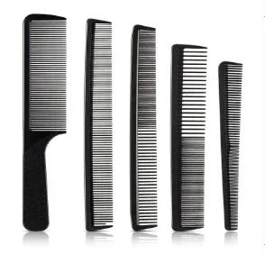 5 Pieces Black Anti-static and heat-resistant hairdressing comb Portable Styling for Men Women