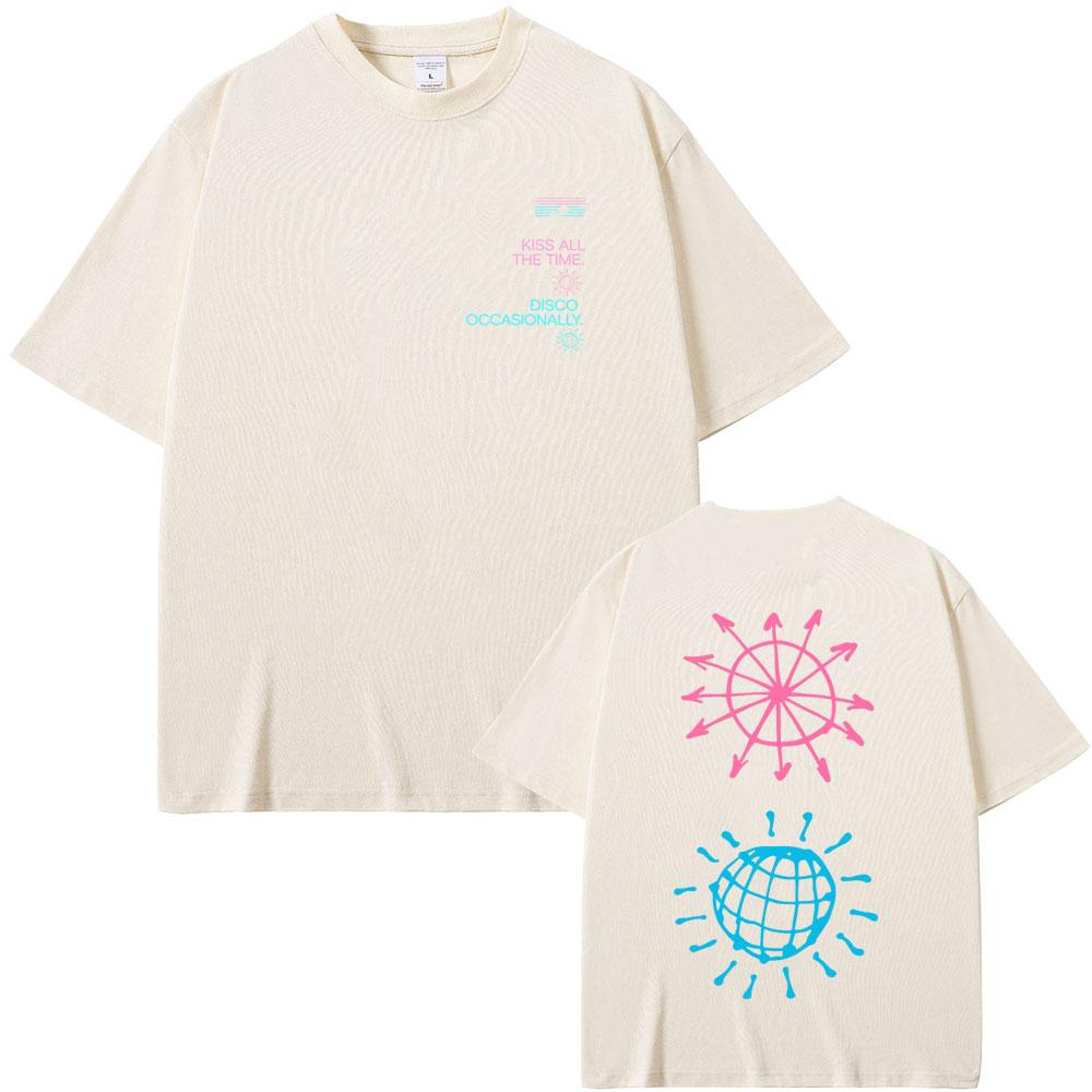 2026 Hot Sale New Album Kiss All The Time Disco Occasionally Graphic Tshirt Men Women Hip Hop Fashion Street Oversized T Shirts