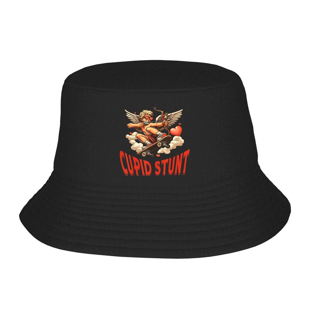 Cupid Stunt Funny Sarcastic  Bucket Hat For Men Women  Fisherman Hats Trendy Hunting Caps Personality Outdoor Pattern Sun Hats