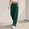 Women's Casual -Lined Wide Leg Sweatpants with Drawstring and Pockets for Everyday Wear