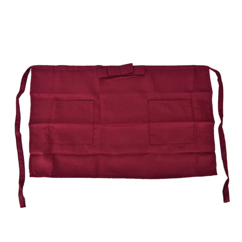 Kitchen Cotton Bow Short Half Waist Apron Bar Pub Cafe Server Waiter Waitress