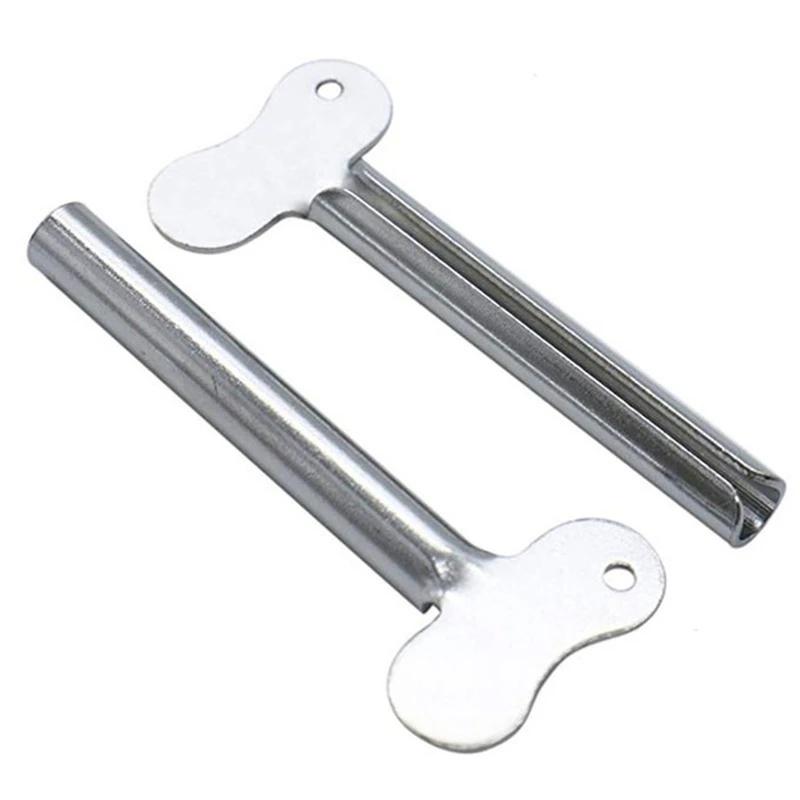 1-6 Pcs Stainless Steel Toothpaste Tube Squeezers Metal Key Toothpaste Squeezers for Bathroom Hair Dye Cosmetic Tubes Squeezer