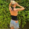 Simple Basic V-Neck Sexy Women Halter Tanks Summer All-Match Fashion Slim Fit Blouses Chic Trendy New