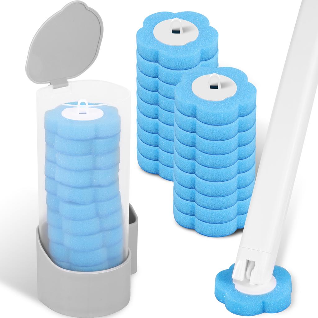 Disposable Toilet Brush Wall-Mounted Cleaning Tool for Bathroom Replacement Brush Head Cleaning Tool Toilet Brush WC Accessories