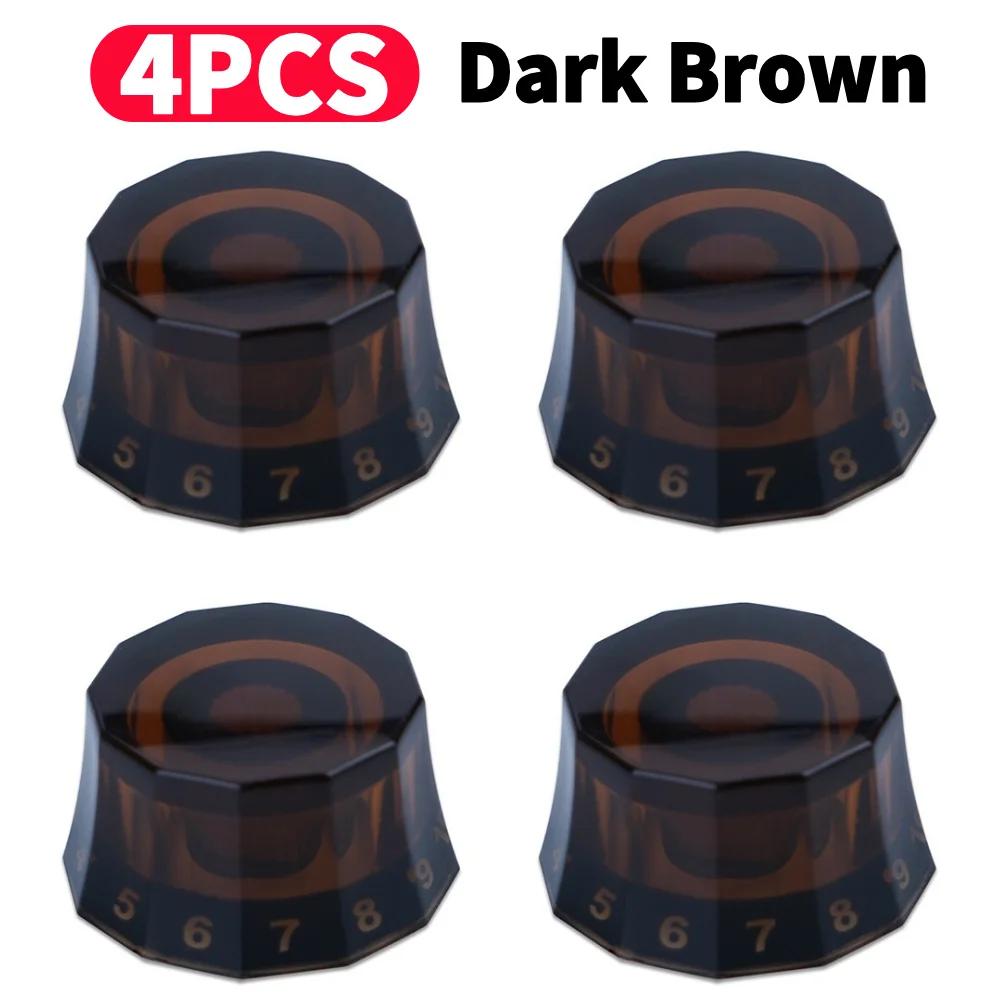 4 Pcs Volume Tone Control Knobs Lampshade Style Electric Guitar Top Hat Knobs Guitar Bell Knobs for Les Paul Guitar Accessories