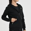 Li Ning Badminton Serie Einfarbig Bedrucktes Logo Reißverschluss-Hoodie Fleece Langarm-Sweatshirt Damen Sweatshirt Schwarz AWDSA04-2