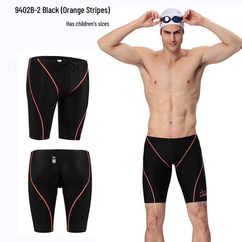 Yingfa Men s Professional Knee-Length Swimming Trunks: Waterproof, Chlorine-Resistant, Quick-Drying, FINA Certified for Training  Competition S