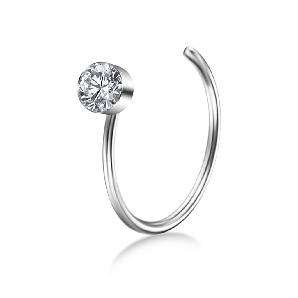 Colorful Inlaid Diamond Medical Stainless Steel Nose Ring Nose Clip Earrings Piercing Jewelry Manufacturer