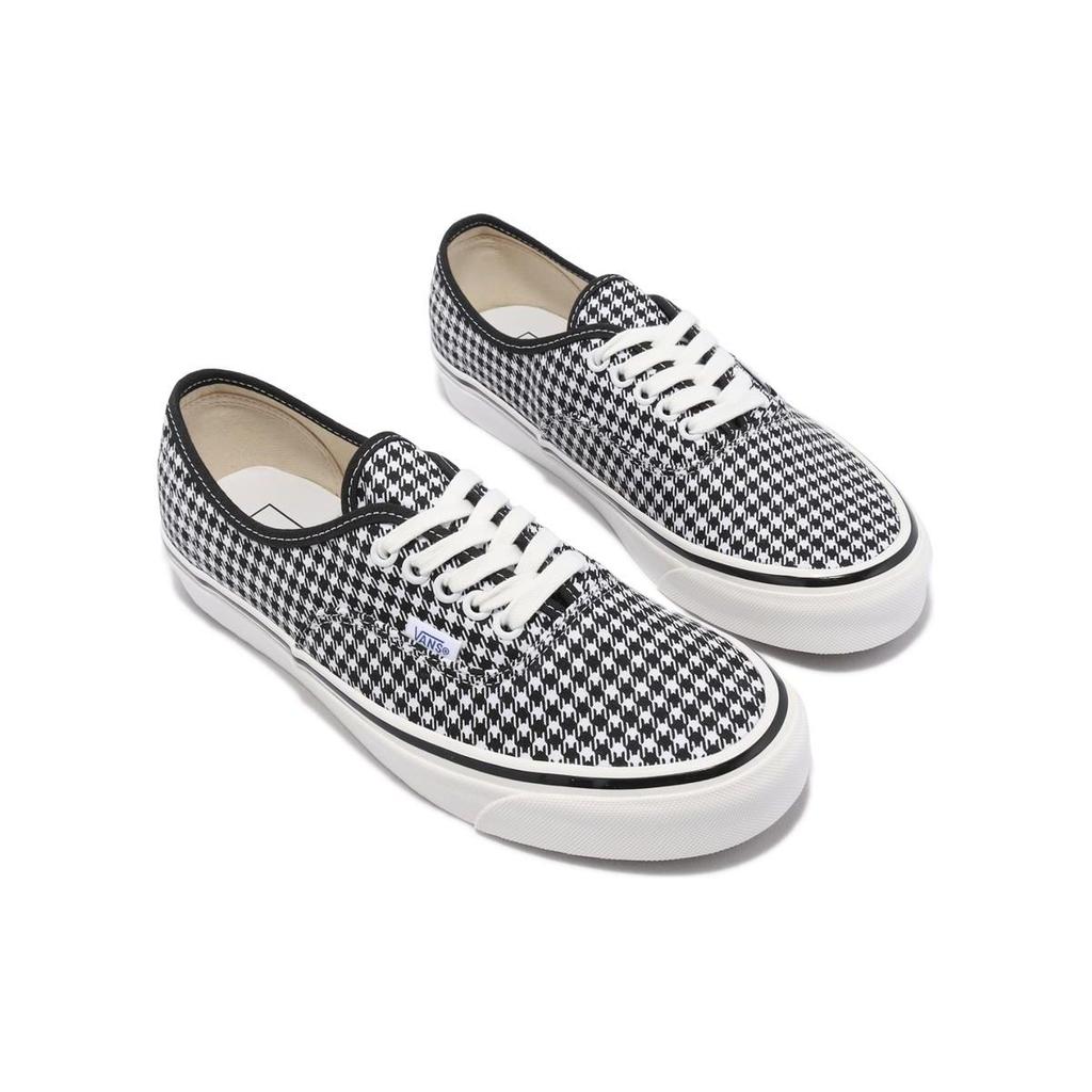 Vans Autêntico 44 DX Anaheim Factory - OG Houndstooth Tênis Unissex Creme Marshmallow Preto VN0A4BVYYER