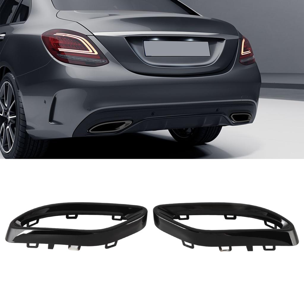 Auspuffblende, Auspuffblende in glänzendem Schwarz, Ersatz für Mercedes-Benz ABCE GLC CLS-Klasse W177 W247 W205 W213 X253 C257