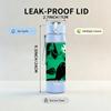 1PC Green Alien Square Minimalist Graphic Print 750ml Portable Sports Water Bottle Leakproof Gym Outdoor Travel Drink Cup