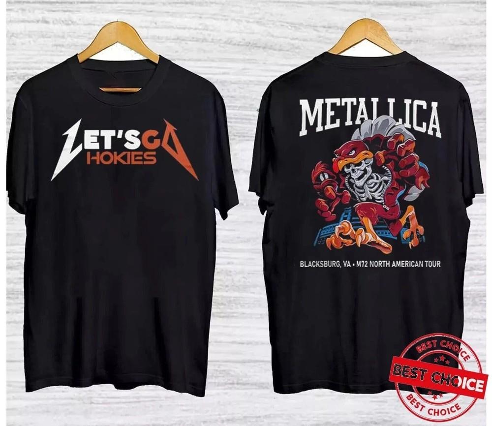 Metallica 2025 Reprint T-Shirt Live Concert Graphic Tee Inspired by VA Show Unisex T-Shirt XL