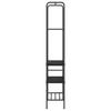 Clothing Rack with Shelf Black Oak Effect 60 X 30 X 171 Cm
