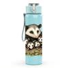 1PC Opossum Floral Portrait Art 750ml Color Plastic Sports Water Bottle Leakproof Flip Straw Lid Suitable for Sports Office Home Use