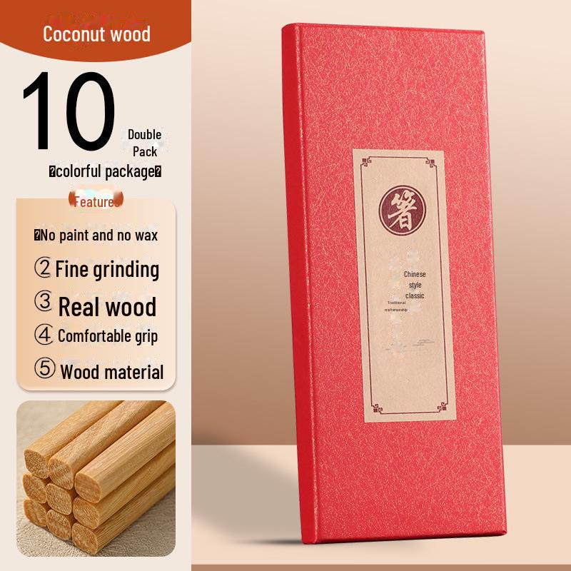 [Wow] Non-Slip, Anti-Mildew Red Sandalwood Chopsticks - Paint-Free, Wax-Free