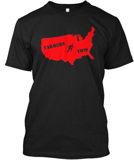 Farmers Run This Country T-Shirt Made in the USA Size S to 5XL Unisex T-Shirt S