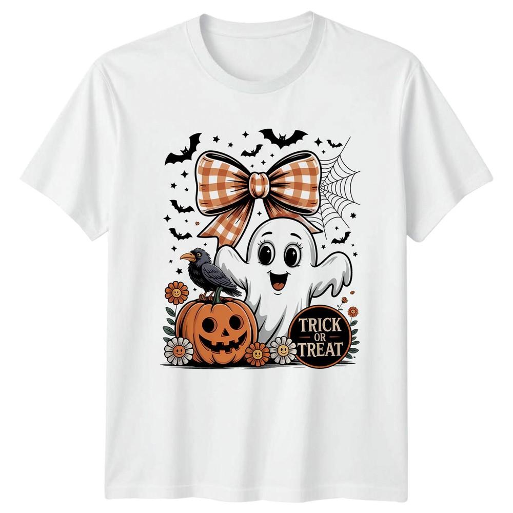 Trick Or Treat TShirt Cute Ghost Halloween Halloween Gift For Him And Her S