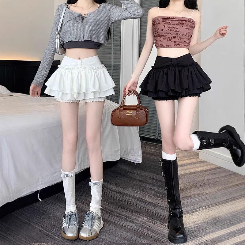Hot Girl High Waist Ballet Style Skirt Pants: Puffy A-line, Anti-Exposure, Super Short
