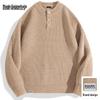 Mark Fairwhale Herren Henley-Ausschnitt Strickpullover