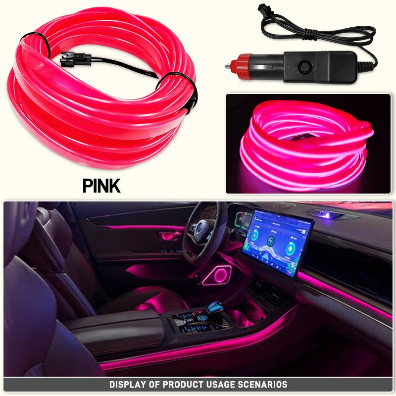1/3/5M Car Interior Ambient Lights Dashboard Console DIY Flexible Neon Atmosphere Decorative Lamp LED EL Cold Light Strips