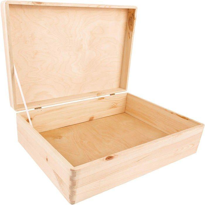 Coffret souvenir naissance - Coffret de naissance personnalisé - Boîte à souvenirs - 40 x 30 x 14 cm - Motif Ours en peluche