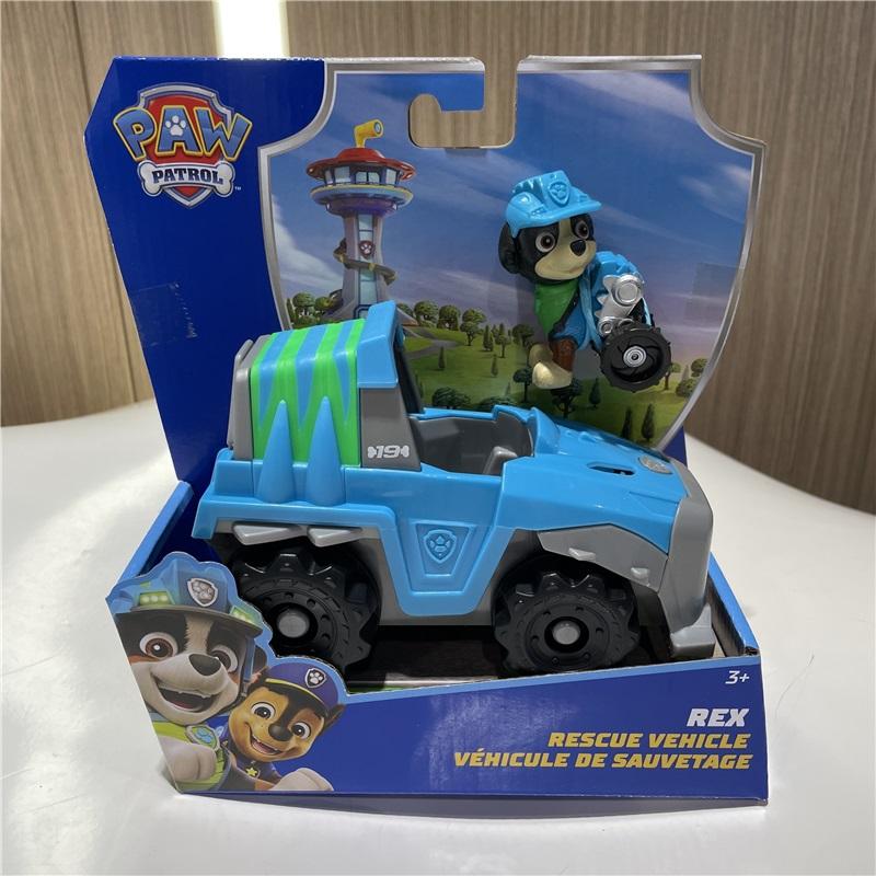 10kinds Genuine Paw Patrol Everest Ryder Rex Skye Chase Rocky Zuma Vehicle with Collectible Figure Birthday Gift Children Toy