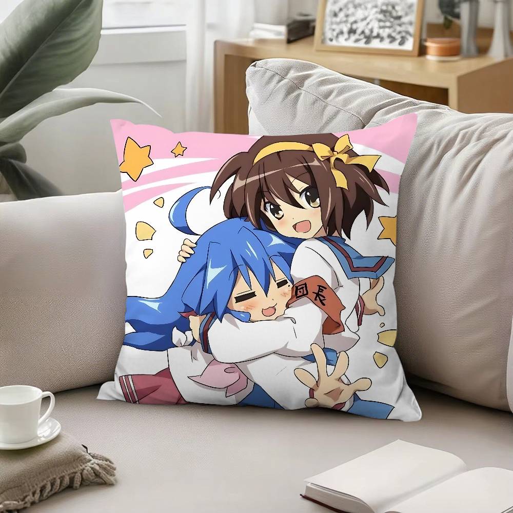 Cute LLucky Star Throw Pillow Covers Pattern Cushion Cover Suitable For Sofa Bedroom Car Pillow Cover