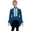 Girls Medieval Renaissance Costume Long Sleeves Lace Flounce Jacket Victorian Tailcoat Pirate Gothic Steampunk Outfit