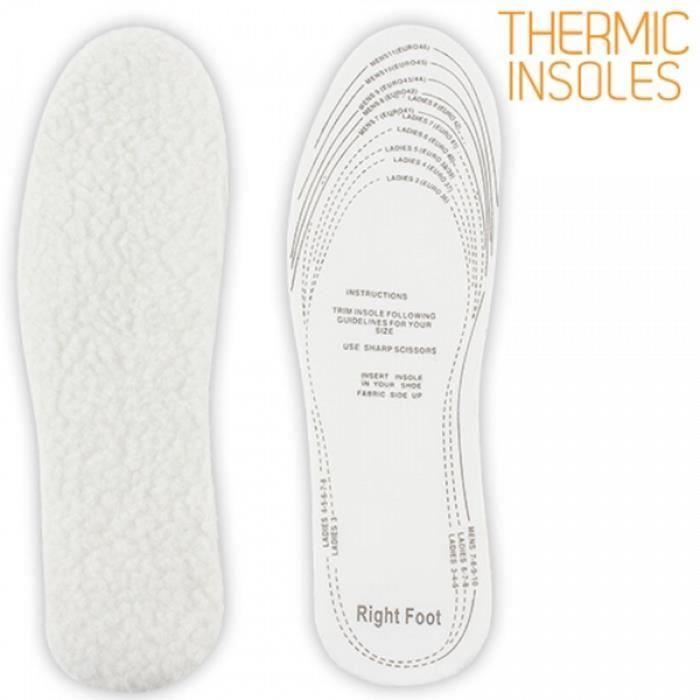 Semelles thermiques - Thermic - Taille universelle - 2 paires - Couleur blanche - Mixte
