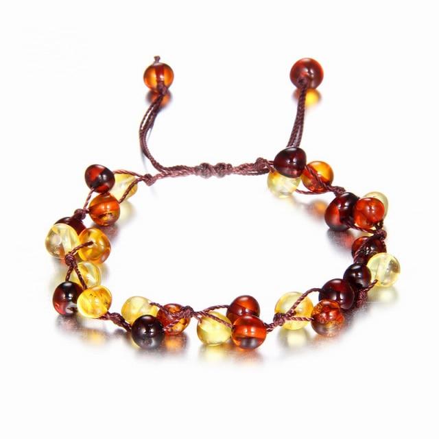 10 Color Baby Adult Amber Bracelet Anklet Natural Amethyst Gems 100 %Genuine Original Adjustable Jewelry
