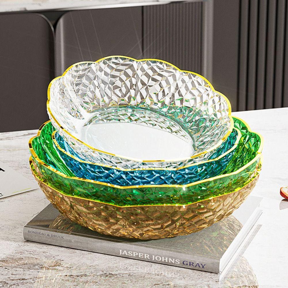 Blumenförmige Dessert-Salatschale Diamant Snackteller Exquisite Obstplatte Wohnzimmer