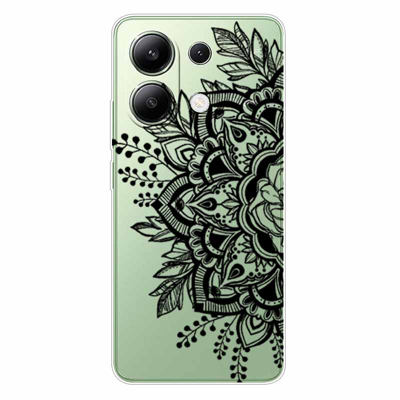 For Xiaomi Redmi Note 13 4G Case TPU Clear Soft Cute Girl Paint Cover For Redmi Note 13 4G Case Note13 Transparent Silicone