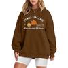 2025 Women's Crew Neck Sweatshirt with Autumn Leaf Pattern Print - New Autumn/Winter Style