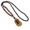 Trendy Unisex Wooden Bead Necklace: Versatile, High-End Pendant for Sweater Chains and Cotton Linen Attire