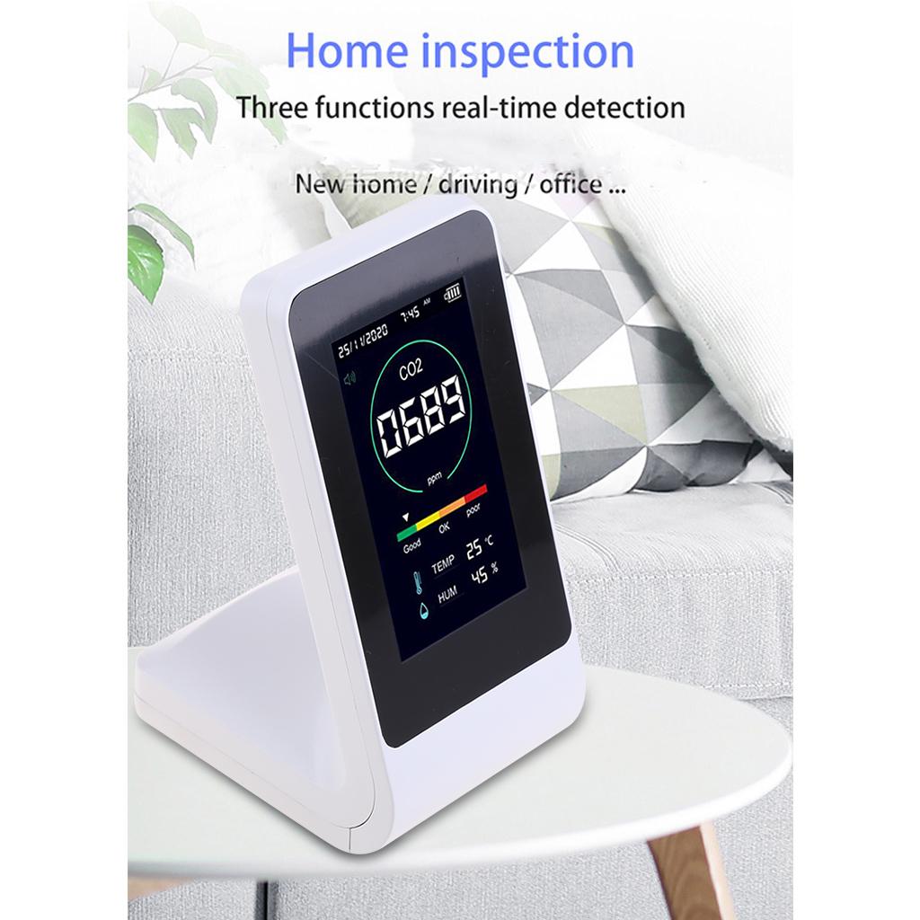 Carbon Dioxide CO2 Detector Monitor Meter Tester Sensor Temperature Humidity Semiconductor/infrared Air Quality Detector
