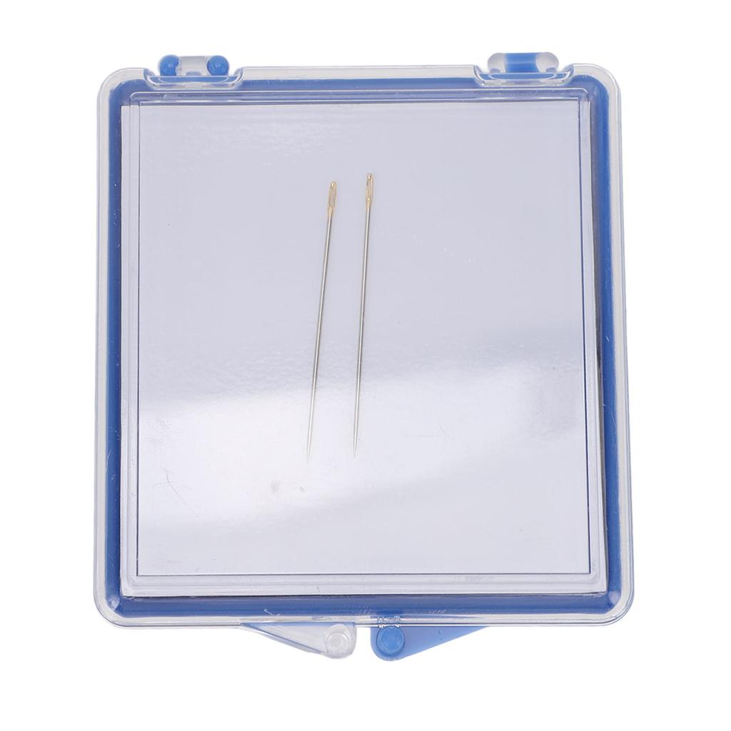 Magnetic Sewing Needle Case Transparent Cover Knitting Pin Plastic Storage Box with 2 Needles