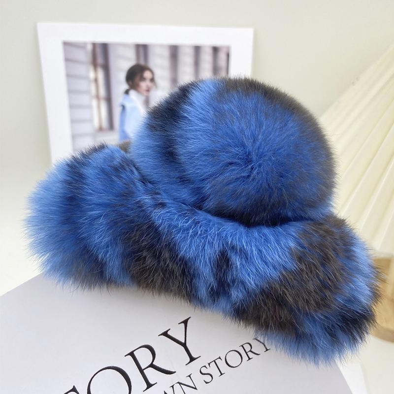 1ks Přírodní králičí kožešina Zimní chlupatá spona do vlasů