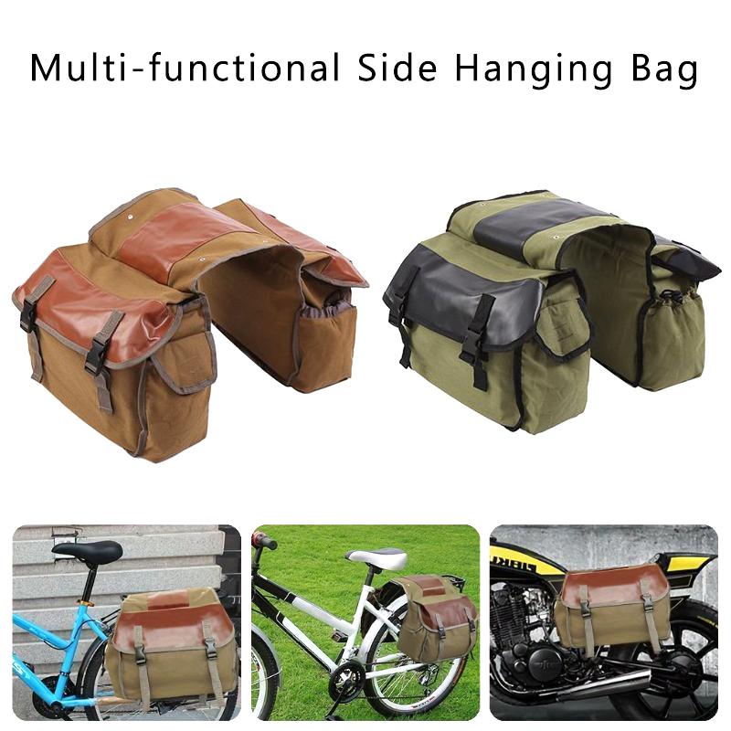 Motorbike Bag Large Capacity Motorcycle Riding Travel Canvas Waterproof Panniers Box Side Tools Bag Pouch For Motorbike